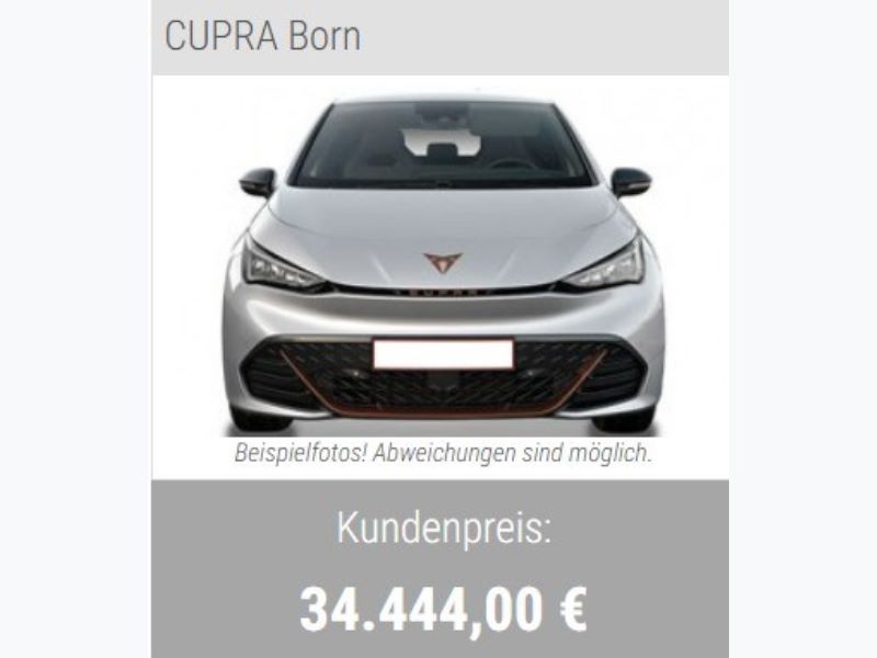 CUPRA Born Sämtliche Deutsche Neuwagen Lieferbar TOP Preis für Ihren Gebrauchten CUPRA Born Sämtliche Deutsche Neuwagen Lieferbar TOP Preis für Ihren Gebrauchten