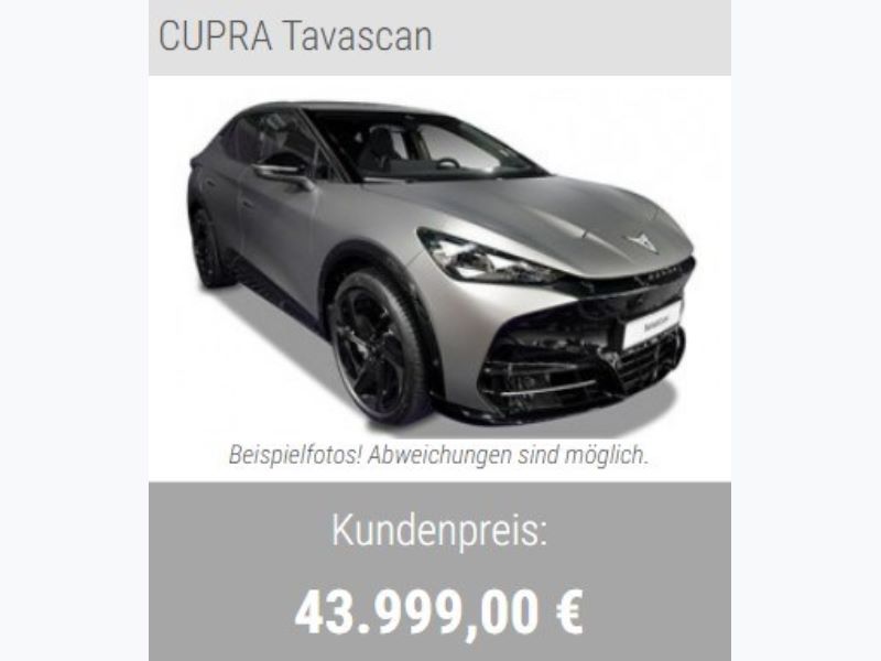 CUPRA Tavascan Sämtliche Deutsche Neuwagen Lieferbar TOP Preis für Ihren Gebrauchten CUPRA Tavascan Sämtliche Deutsche Neuwagen Lieferbar TOP Preis für Ihren Gebrauchten