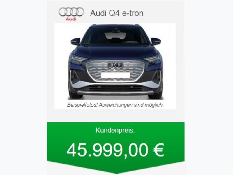 Audi Q4 e-tron Top Preise für Ihren Gebrauchten alle Hersteller und Modelle möglich Audi Q4 e-tron Top Preise für Ihren Gebrauchten alle Hersteller und Modelle möglich
